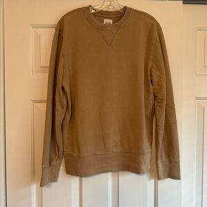 Gap Men’s Pullover Crew Neck Sweatshirt Small Camel Tan Cotton